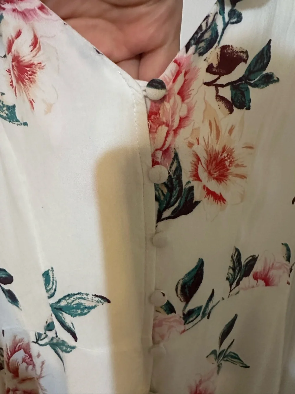 Trixxi White Maxi Dress with Pink Rose Print - Picture 6 of 10